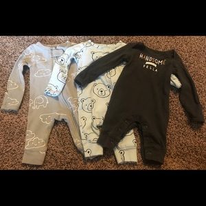 Carter’s Newborn Baby Boy Sleepers Lot